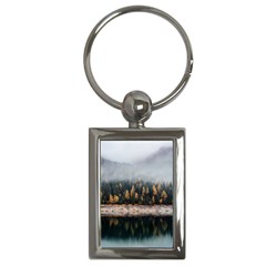 Trees Plants Nature Forests Lake Key Chains (rectangle)  by Celenk