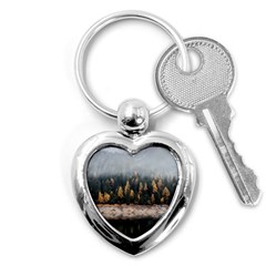 Trees Plants Nature Forests Lake Key Chains (heart)  by Celenk