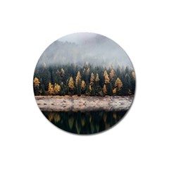 Trees Plants Nature Forests Lake Magnet 3  (round) by Celenk