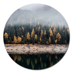 Trees Plants Nature Forests Lake Magnet 5  (round) by Celenk