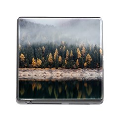 Trees Plants Nature Forests Lake Memory Card Reader (square) by Celenk