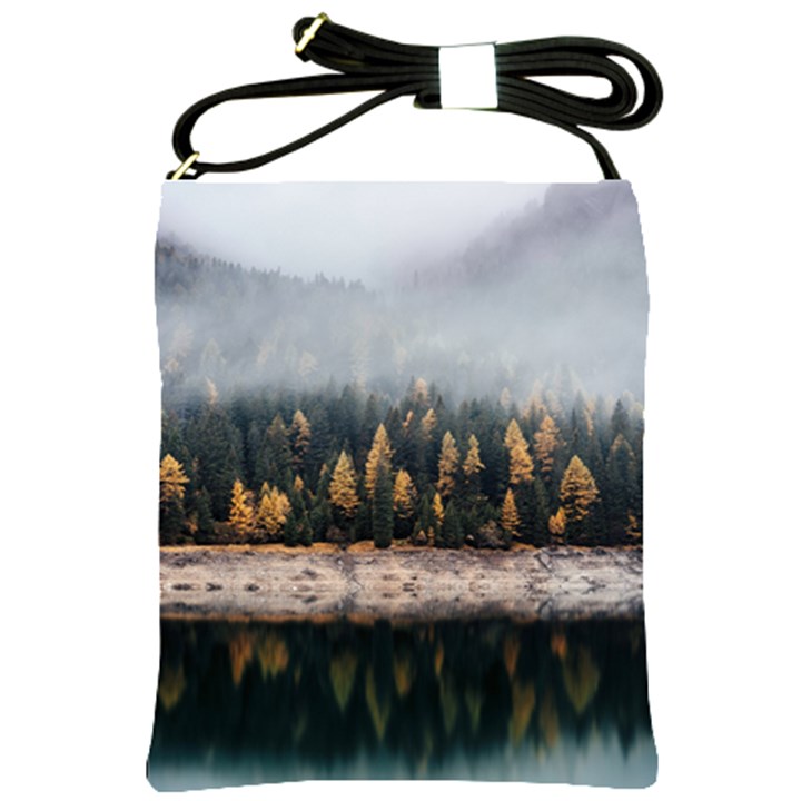 Trees Plants Nature Forests Lake Shoulder Sling Bags