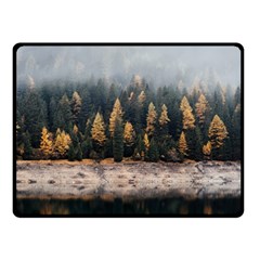 Trees Plants Nature Forests Lake Fleece Blanket (small) by Celenk