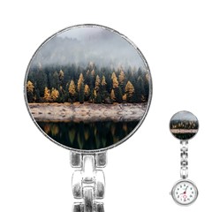 Trees Plants Nature Forests Lake Stainless Steel Nurses Watch by Celenk