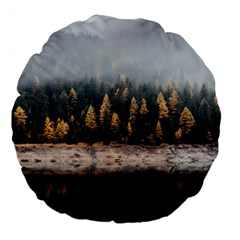 Trees Plants Nature Forests Lake Large 18  Premium Flano Round Cushions