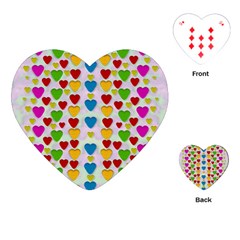 So Sweet And Hearty As Love Can Be Playing Cards (heart)  by pepitasart