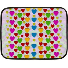 So Sweet And Hearty As Love Can Be Fleece Blanket (mini) by pepitasart