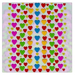 So Sweet And Hearty As Love Can Be Large Satin Scarf (square) by pepitasart