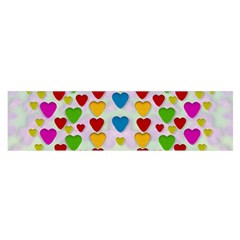 So Sweet And Hearty As Love Can Be Satin Scarf (oblong) by pepitasart