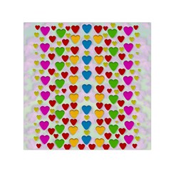 So Sweet And Hearty As Love Can Be Small Satin Scarf (square)