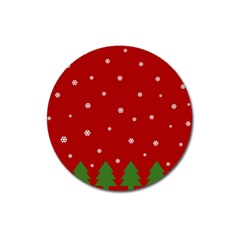 Christmas Pattern Magnet 3  (round) by Valentinaart