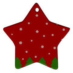 Christmas Pattern Star Ornament (two Sides)