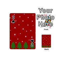 Christmas Pattern Playing Cards 54 (mini)  by Valentinaart