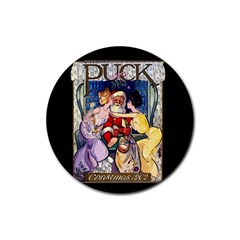 Vintage Santa Claus  Rubber Coaster (round)  by Valentinaart