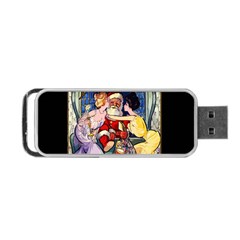 Vintage Santa Claus  Portable Usb Flash (one Side) by Valentinaart