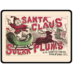 Vintage Santa Claus  Fleece Blanket (large)  by Valentinaart