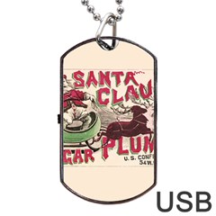 Vintage Santa Claus  Dog Tag Usb Flash (one Side) by Valentinaart