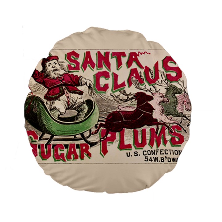 Vintage Santa Claus  Standard 15  Premium Round Cushions