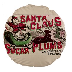 Vintage Santa Claus  Large 18  Premium Round Cushions