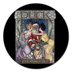 Vintage Santa Claus  Magnet 5  (round) by Valentinaart