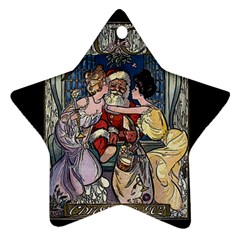 Vintage Santa Claus  Star Ornament (two Sides)