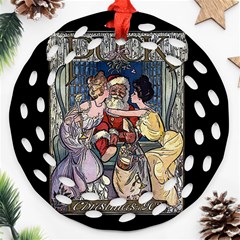 Vintage Santa Claus  Ornament (round Filigree) by Valentinaart