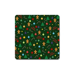 Christmas Pattern Square Magnet by Valentinaart