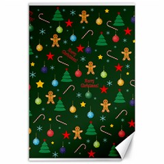 Christmas Pattern Canvas 24  X 36  by Valentinaart