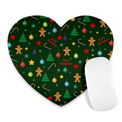 Christmas Pattern Heart Mousepads by Valentinaart