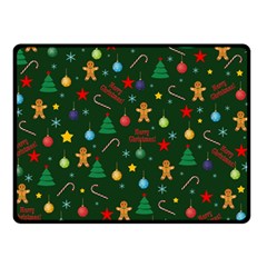 Christmas Pattern Double Sided Fleece Blanket (small)  by Valentinaart