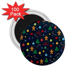 Christmas Pattern 2 25  Magnets (100 Pack) 