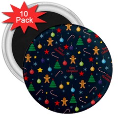 Christmas Pattern 3  Magnets (10 Pack)  by Valentinaart