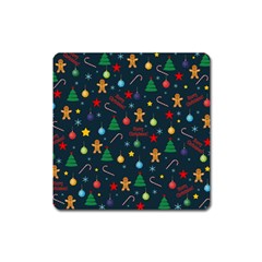 Christmas Pattern Square Magnet by Valentinaart