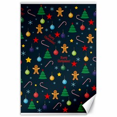 Christmas Pattern Canvas 24  X 36  by Valentinaart