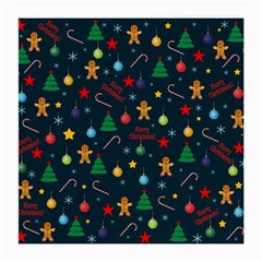 Christmas Pattern Medium Glasses Cloth (2-side) by Valentinaart