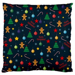 Christmas Pattern Large Cushion Case (two Sides) by Valentinaart