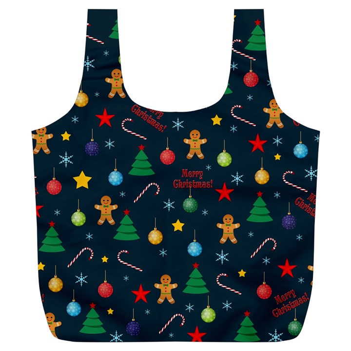 Christmas pattern Full Print Recycle Bags (L) 