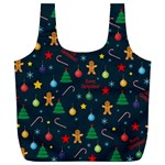 Christmas pattern Full Print Recycle Bags (L)  Back