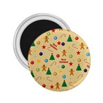 Christmas pattern 2.25  Magnets Front