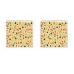 Christmas pattern Cufflinks (Square) Front(Pair)