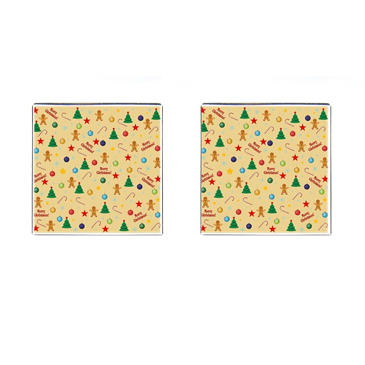 Christmas pattern Cufflinks (Square)