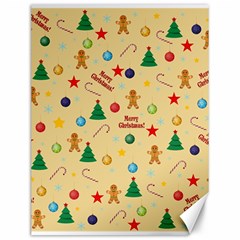 Christmas Pattern Canvas 12  X 16   by Valentinaart