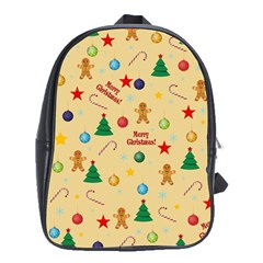 Christmas Pattern School Bag (xl) by Valentinaart