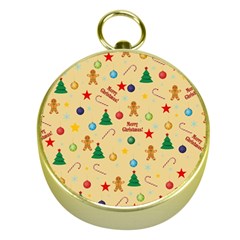 Christmas Pattern Gold Compasses by Valentinaart