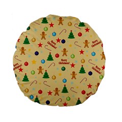 Christmas Pattern Standard 15  Premium Flano Round Cushions by Valentinaart