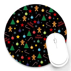 Christmas pattern Round Mousepads