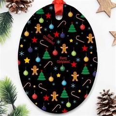 Christmas pattern Ornament (Oval)