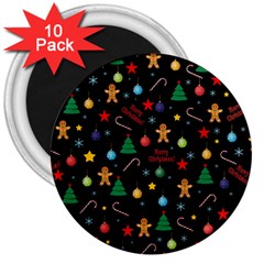 Christmas Pattern 3  Magnets (10 Pack)  by Valentinaart