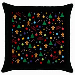 Christmas pattern Throw Pillow Case (Black)