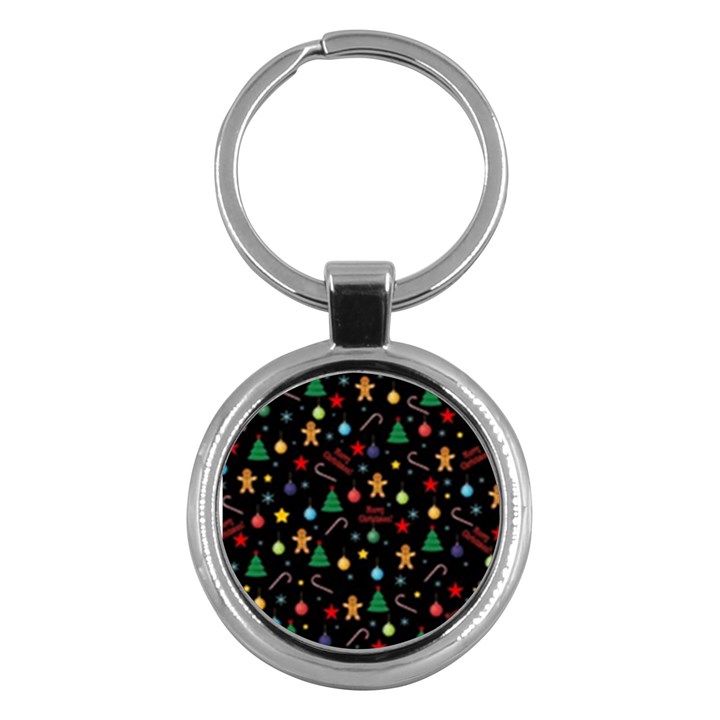 Christmas pattern Key Chains (Round) 